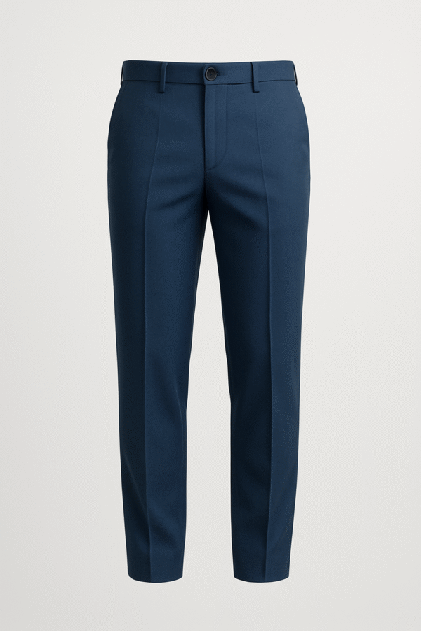 Men’s Navy Blue Slim Fit Formal Trousers